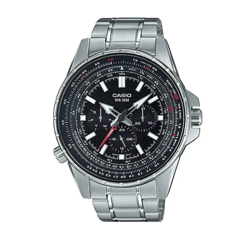 Casio Enticer Multifunction Black Dial Men’s Watch- MTP-SW320D-1AV